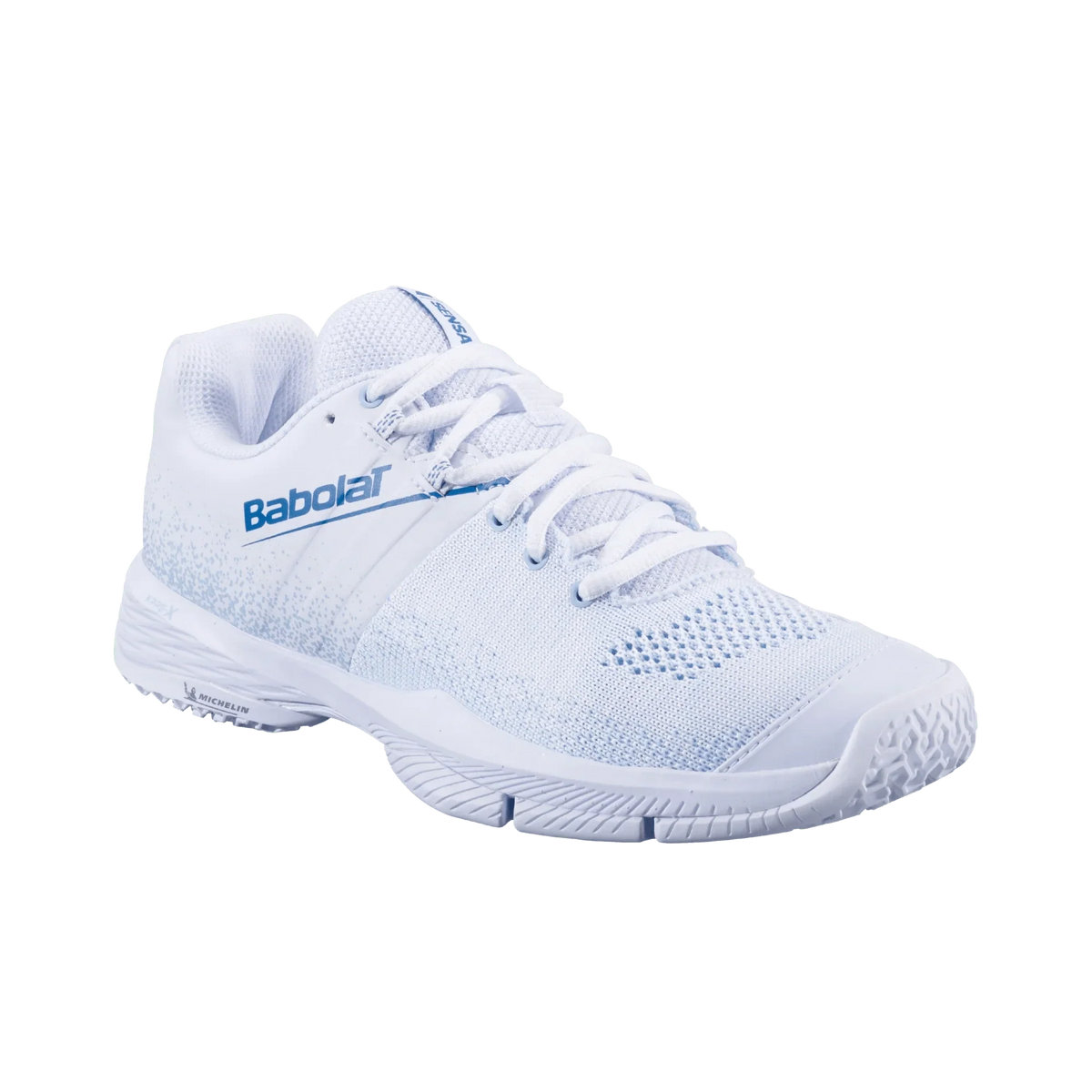 Babolat Sensa White/ Cool Blue Women Padel Shoes - Bell Racket Store