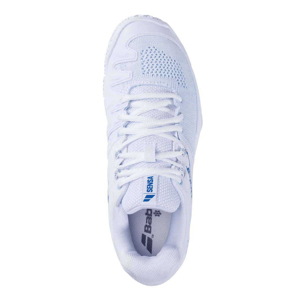 Babolat Sensa White/ Cool Blue Women Padel Shoes - Bell Racket Store