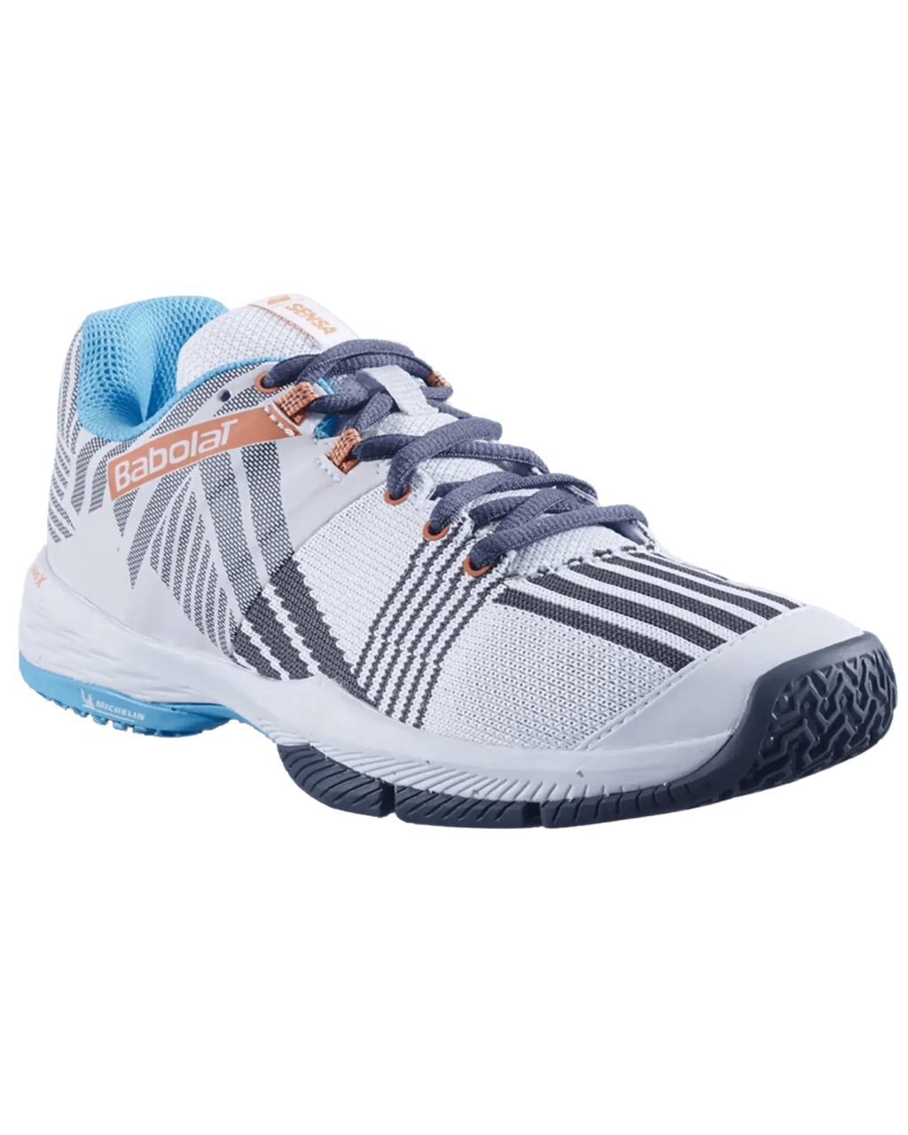 Babolat Sensa White/Canyon Sunset Women Padel Shoes - Bell Racket Store
