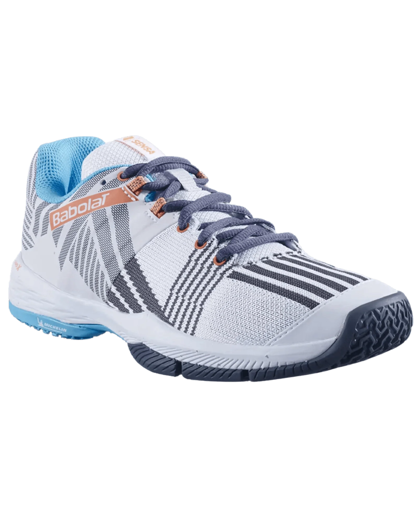 Babolat Sensa White/Canyon Sunset Women Padel Shoes - Bell Racket Store