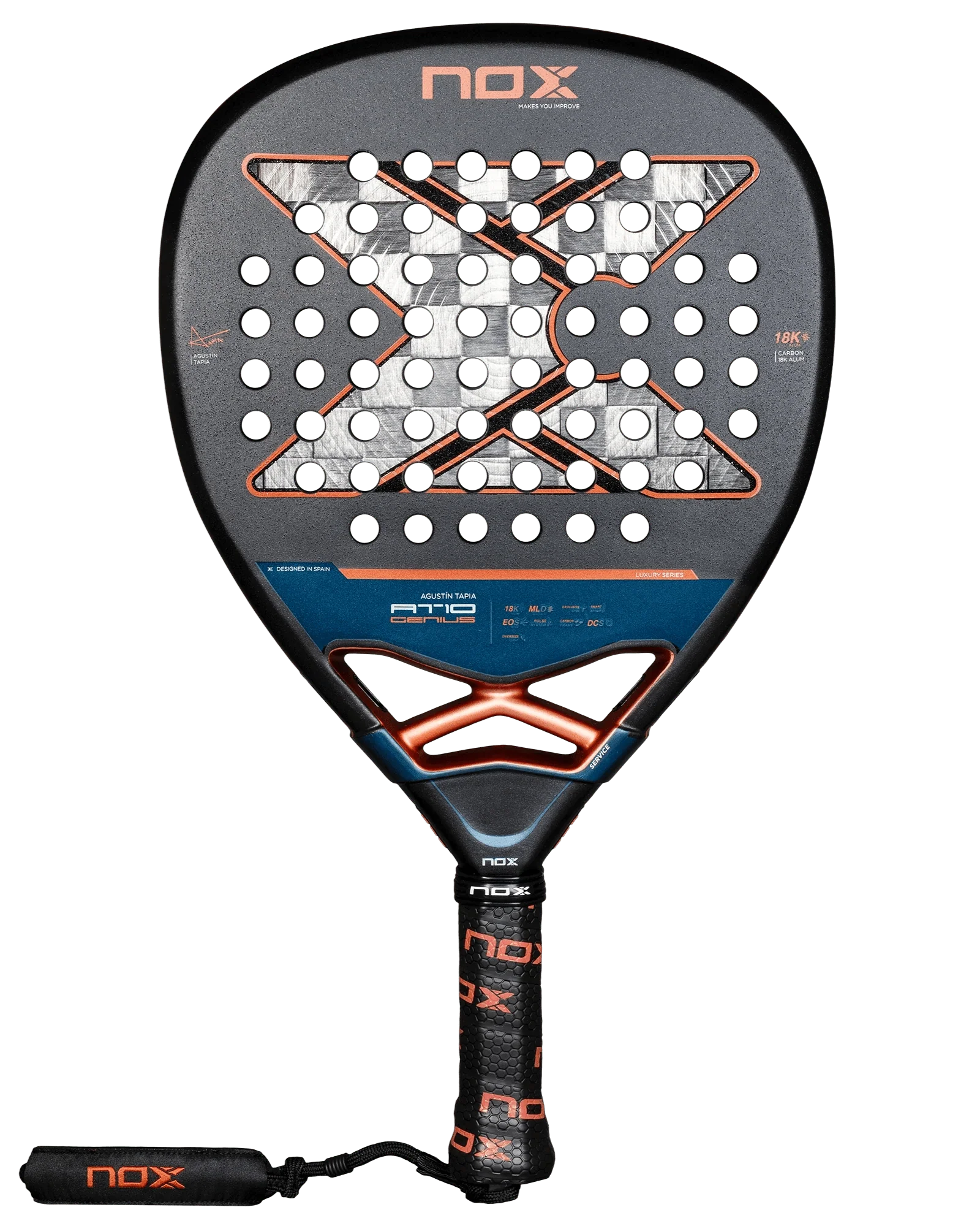 Nox AT10 Luxury GENIUS ATTACK 18K Alum 2025 by Agustin Tapia - Bell Racket Store